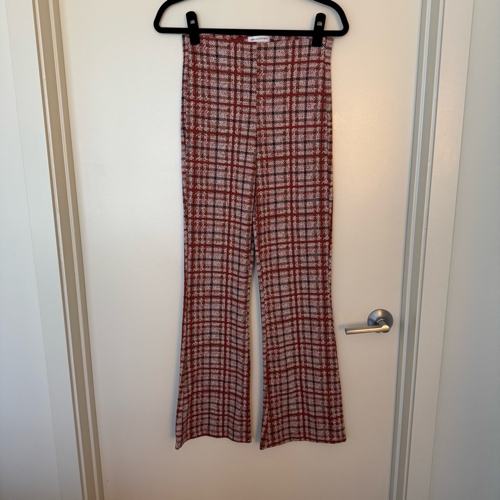 Urban Outfitters Red and White Flare Pants